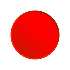 Canvas Print - The red 3D huge dot on white background.