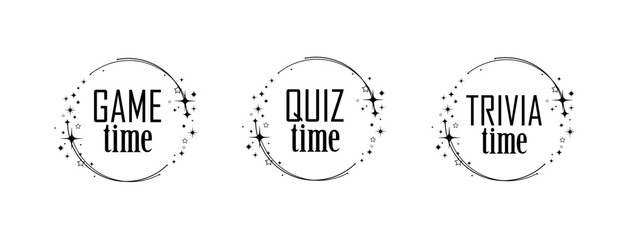 Wall Mural - game time, quiz time, trivia time sign