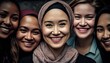 © Get Stock - Empowering Women in the Workplace Inclusivity: Celebrating International Women's Day with Diversity Equity Inclusion (DEI) in the Education Industry with Multiracial Female Teachers (Generative AI)