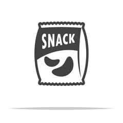Wall Mural - bag of snack icon transparent vector isolated