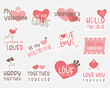 © bbeer.s - Valentine day labels and elements, Valentine gift labels, Love gift tags.