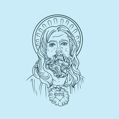 THESE HIGH QUALITY JESUS VECTOR FOR USING VARIOUS TYPES OF DESIGN WORKS LIKE T-SHIRT, LOGO, TATTOO AND HOME WALL DESIGN