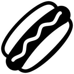 Wall Mural - hotdogs solid icon