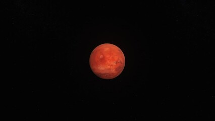 Wall Mural - Concept 6-U1 View of the realistic planet mars with atmosphere and stars.