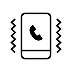 Aufkleber - Smartphone phone call incoming icon. Vector.