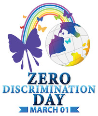Wall Mural - zero discrimination day banner design