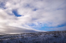 A Low Flying FGR4 Typhoon Combat Fighter Training Over The Moors Near Blanchland, Northumberland, England UK.