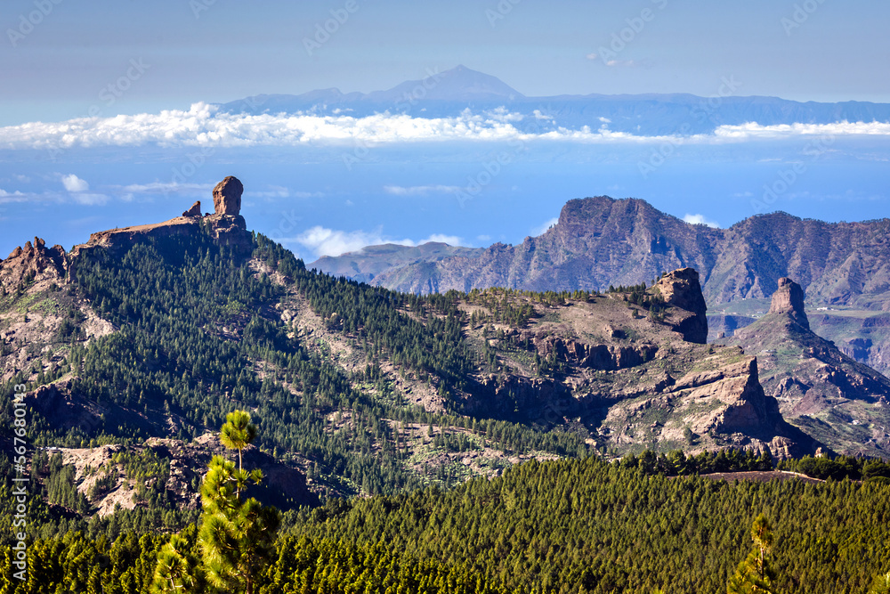 Stunning View Of Roque Nublo From El Pico De Las Nieves View Point At Stunning View Of Roque Nublo From El Pico De Las Nieves View Point At