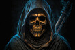 Death with the face of skull - Grim reaper - the death itself - Generative AI