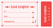 Isolated light love coupon template