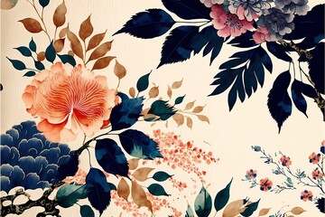 japanese colorful pattern design Illustration