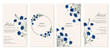 Template stories for social networks with delicate cornflowers, watercolor blue flowers. Vector