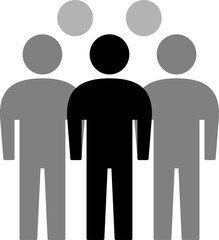Poster - Crowd with a Group of People Icon. Vector Image.