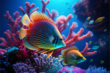 Wall Mural - Beautiful underwater world