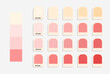 Pink to cream color palette, pastel colors catalog, colour matching, harmonious colours palette