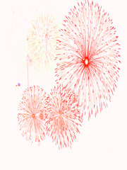 Wall Mural - Realistic firework elements PNG format easy to use festive sparkler overlay