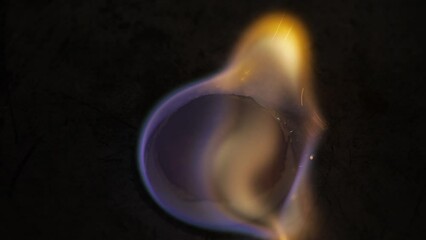 Poster - dry fuel tablet burns with a bright flame