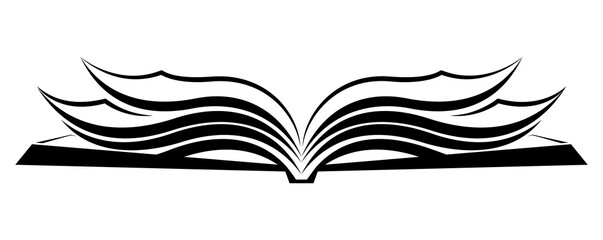 bookstore logo design. open book