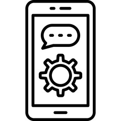 Canvas Print - Mobile Phone Icon