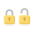 © biantmedia - Padlock vector image. The padlock is locked and unlocked