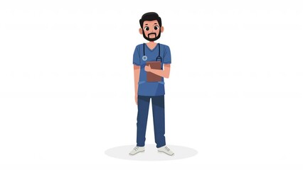 Wall Mural - surgeon male doctor standing character