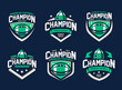American football logo badges vector. Football logos collection. American football league labels, emblems and design elements
