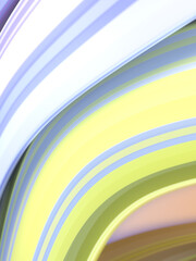 Poster - Curved wavy background with colorful stripes. Abstract 3d rendering pattern. Digital illustration