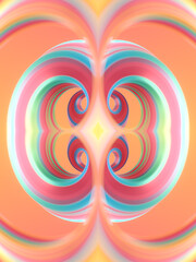 Poster - Digital illustration of geometric shape in the form of a helix. Abstract art background. 3d rendering