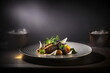 Perfect Michelin star dish food photography AI generative