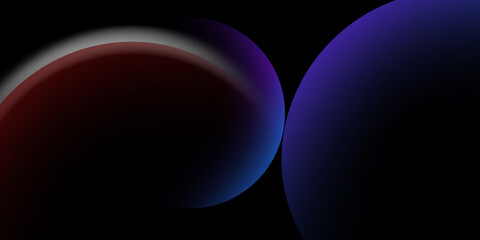 planet in space blue dark circle