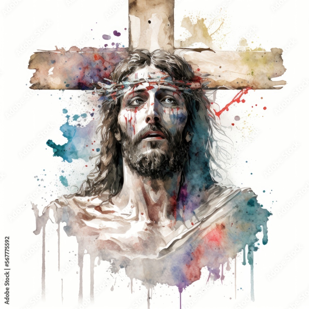 Art of Jesus Christ, Generative Ai Stock Illustration | Adobe Stock