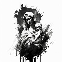 Wall Mural - Baby Jesus, Generative Ai