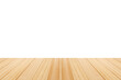 © Kwangmoozaa - Empty wooden table top isolated on white background for product display montage