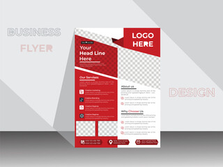 Corporate creative colorful business flyer design template 