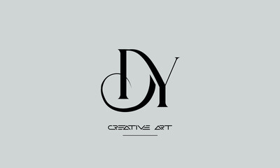 YD, DY, Y, D abstract letters logo monogram