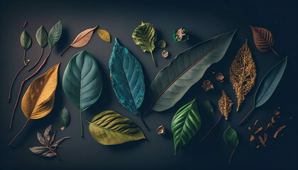 Wall Mural - leaf background