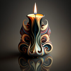 Candle design. vector illustration set. Holiday decorative design element.