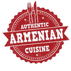 Poster - Armenian cuisine grunge rubber stamp