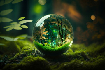 Wall Mural - Forest inside Glass Bubble 