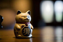 Small Chinese Lucky Cat Figurine White