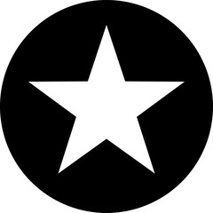 Poster - Basic Star in Black Circle Badge Icon. Vector Image.