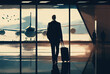 Businessman at the airport created with AI