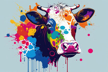Abstract Cow Character Art Print Free Stock Photo - Public Domain Pictures