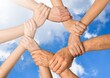 © BillionPhotos.com - Hands of people, support team concept