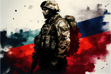 Russian Soldier. Generative AI