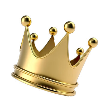 gold crown isolated. golden crown on a transparent background. vector illustration. generative ai