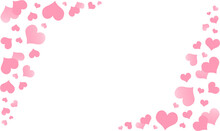 Pink Hearts Frame, Png Transparent Overlay Valentines Day Banner Design, Flying Hearts Illustration With Copy Space