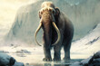 ice age mammoth - Created with Generative AI technology. 