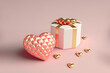Valentines Background wallpaper heart and gifts