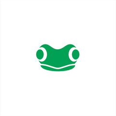 Frog simple minimalistic stylized, Line icon and colored version, toad vector illustration.